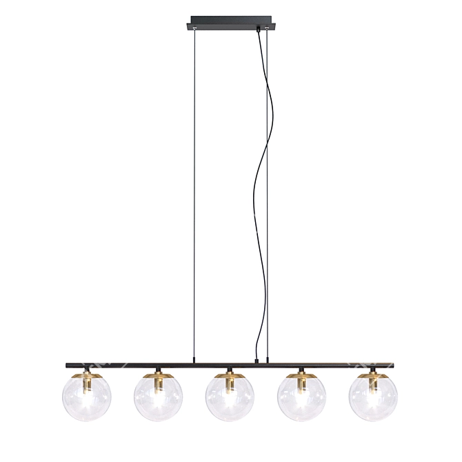 Elegant Spherical Metal Chandelier 3D model image 1