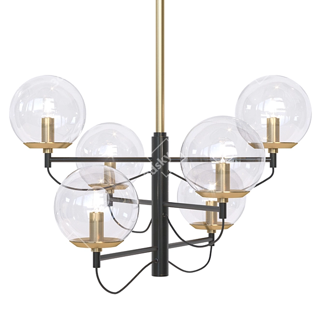 Sotiana Metal Chandelier 3D model image 1