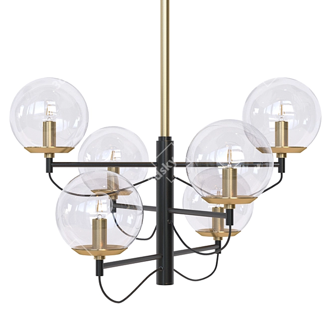 Sotiana Metal Chandelier 3D model image 2