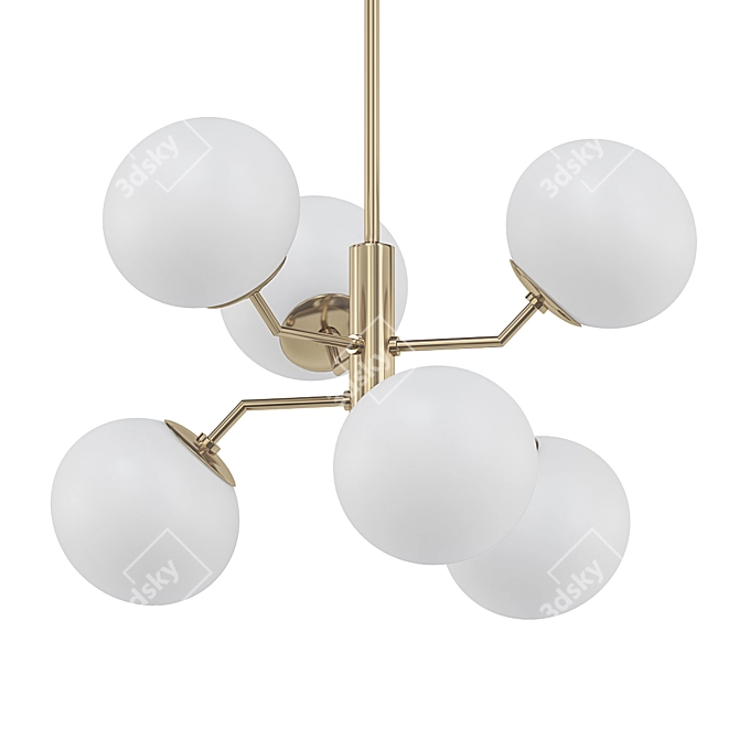 Sleek and Stylish Sputnik Chandelier 3D model image 1