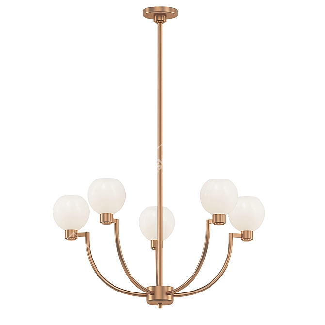 Elegant 5-Light Traditional Chandelier 3D model image 1