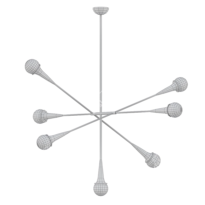 Elegant Pendant Lighting: HGRA493 3D model image 2