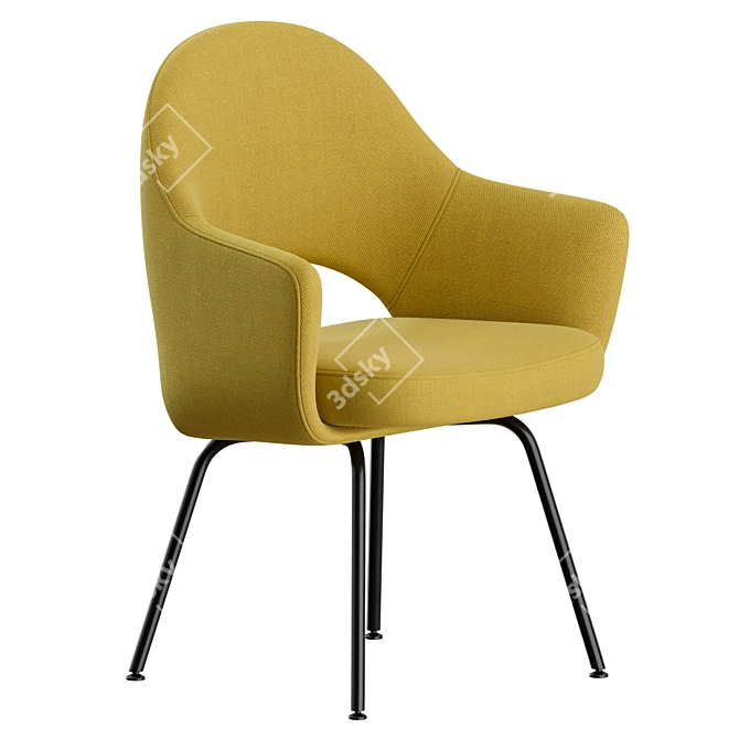 Knoll Saarinen Metal Armchair, Elegant and Functional 3D model image 2