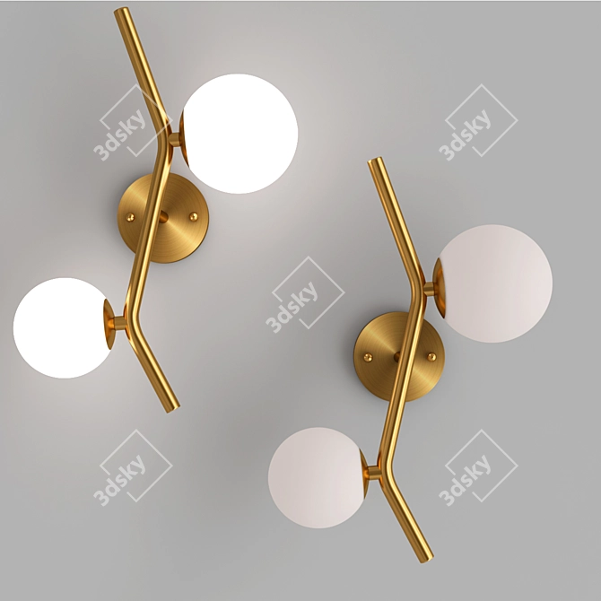 Elegant MATHIA WALL Lamp 3D model image 2