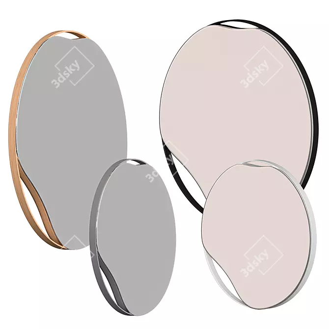 Namuos Rain Mirror: Stylish Reflection by BALA 3D model image 2