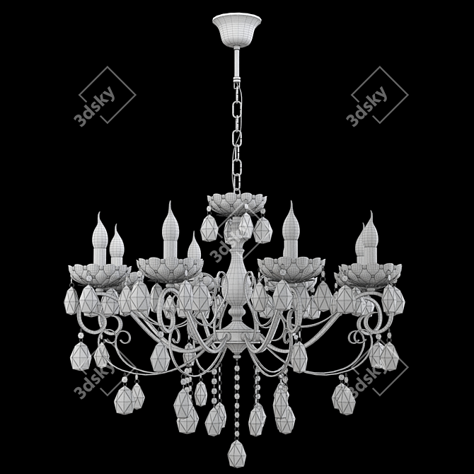 Luxury Eurosvet Escada Crystal Chandelier 3D model image 4