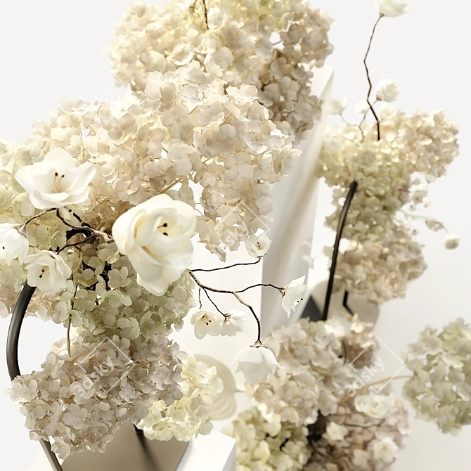 Floral Art Installation 3D model image 2
