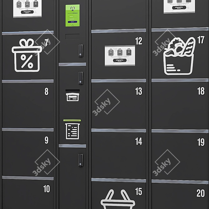 Automated Storage Cabinet 3D model image 2