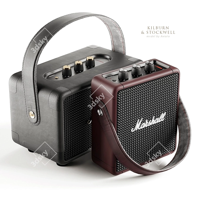 Marshall Kilburn & Stockwell: Portable Powerhouse Speakers 3D model image 1