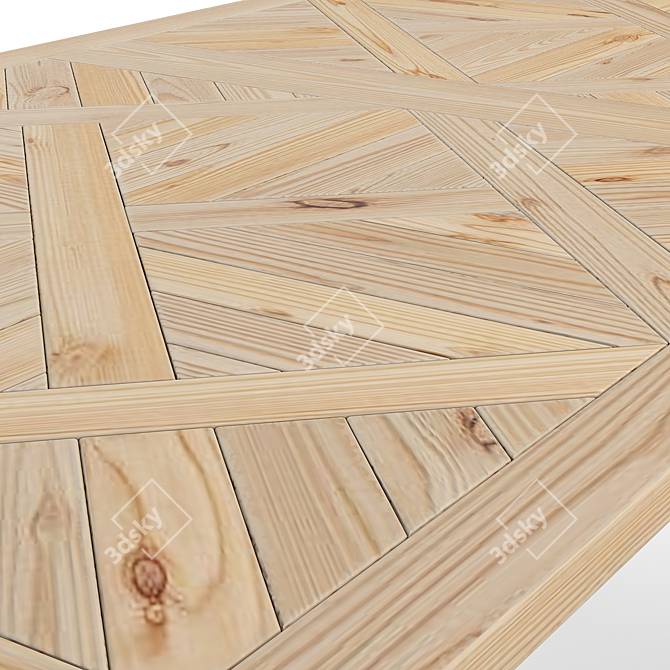 Elegant Mosaic Dining Table 3D model image 3