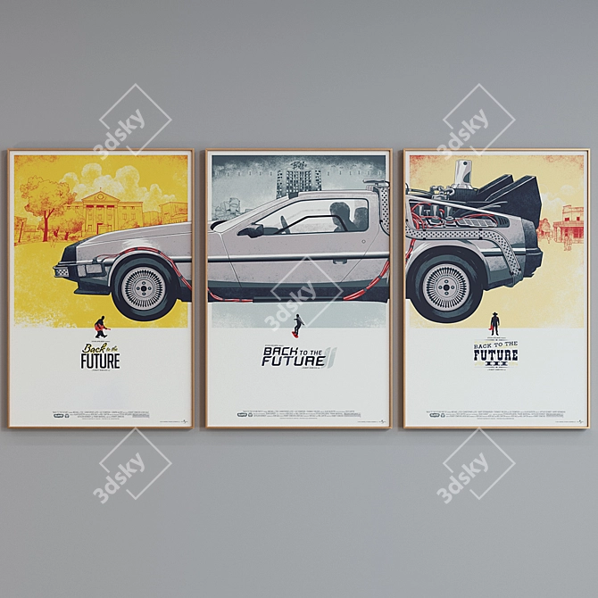 Back to the Future Poster Frame Set 3D model image 5