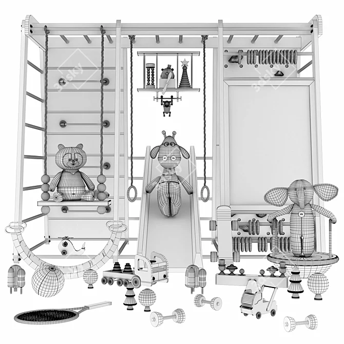 Playful Home - Toy & Furniture Set 3D model image 6