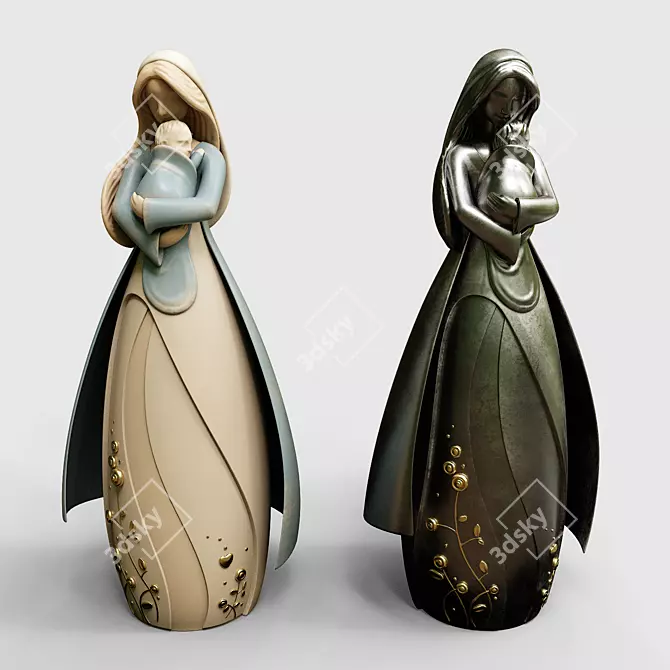 Mother's Love Sculpture: Version 2 3D model image 2