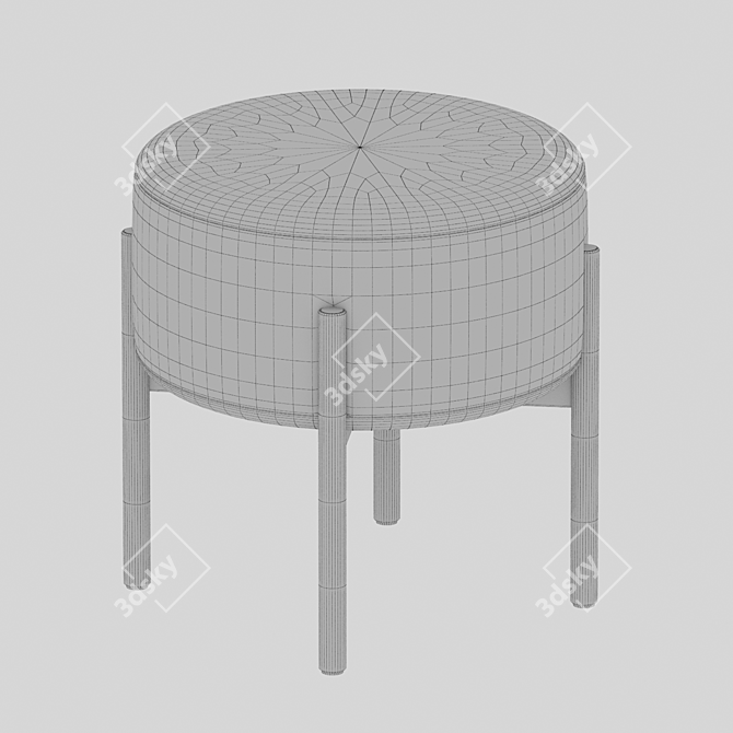 Stylish Sydney Myinterno Pouffe! 3D model image 3