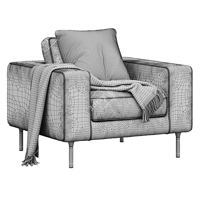 Modern Neo Armchair: Stylish Comfort 3D model image 4