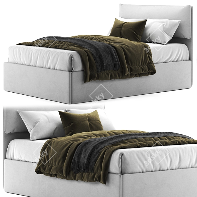 Modern IORCA Bed by Bolzan Letti 3D model image 1