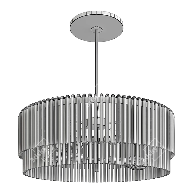 Beaming Elegance Chandelier 3D model image 2