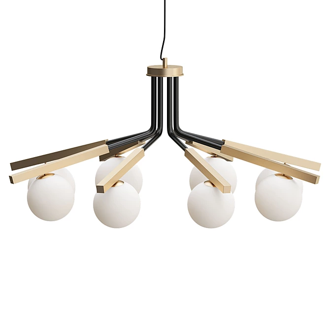 Elegant Globe Pendant Light 3D model image 1