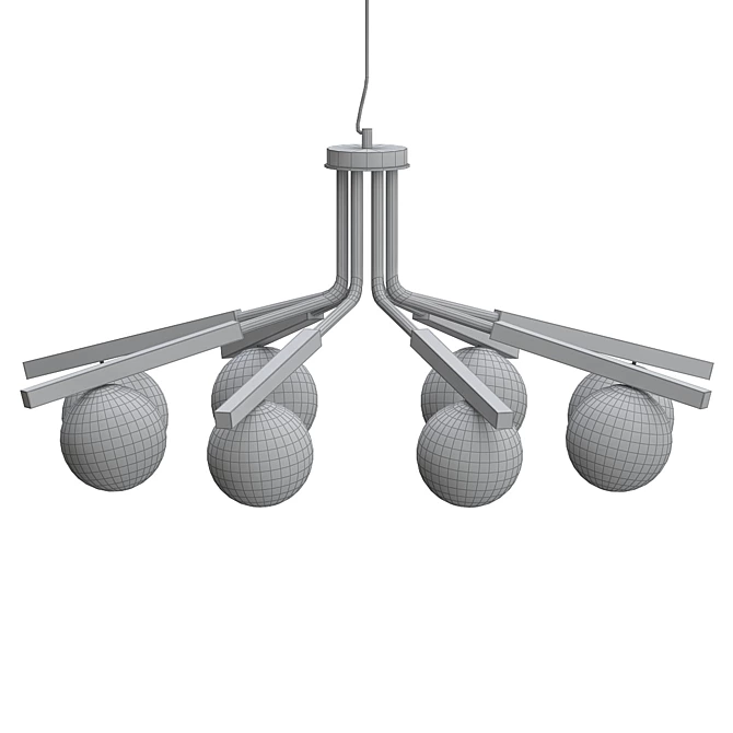 Elegant Globe Pendant Light 3D model image 2