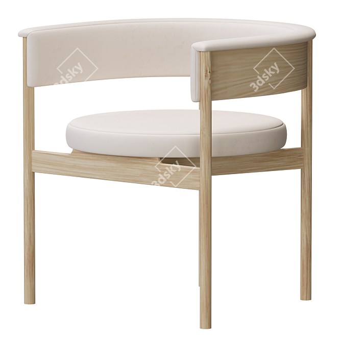 Sleek N-SC01 Chair: Scandinavian Design 3D model image 3