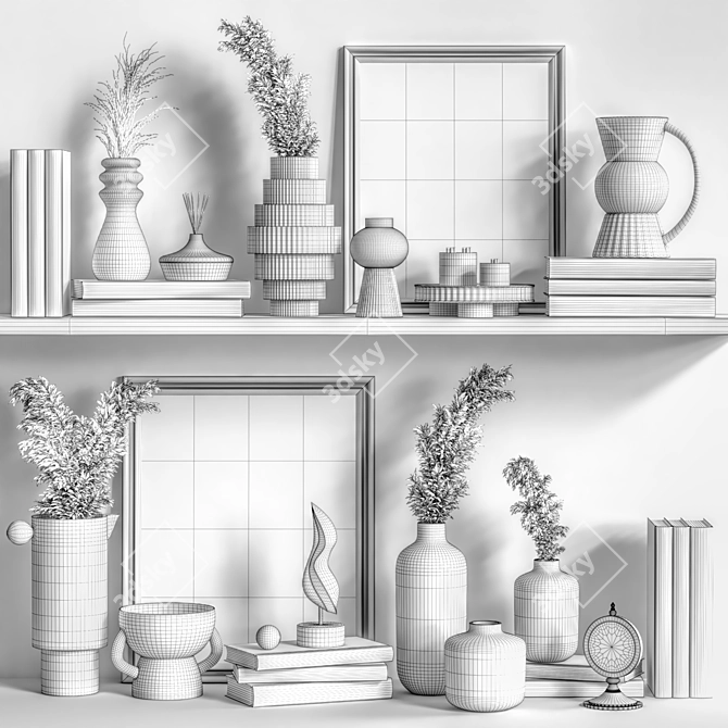 Elegant Decor Set 2015 3D model image 5