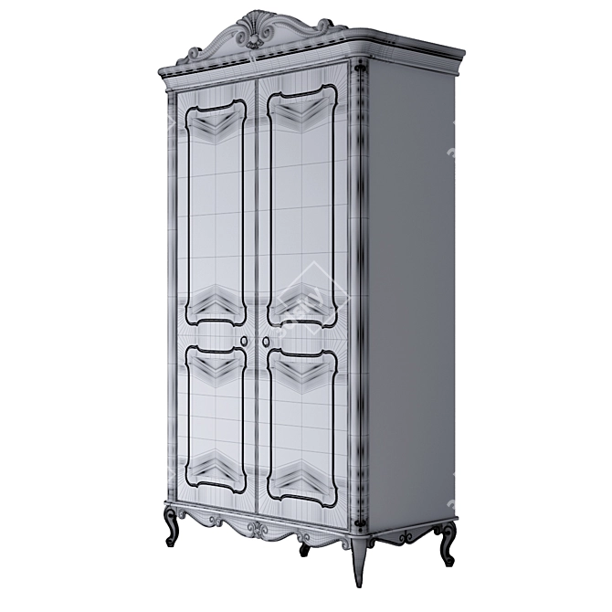 BUCZYNSKI Murry Collection Cabinet - Solid Wood, Antique Handles 3D model image 3