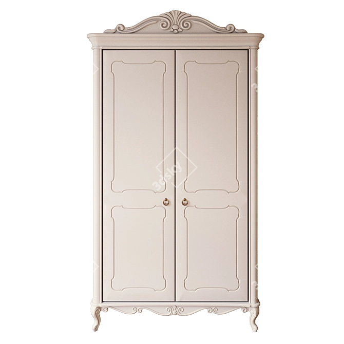 BUCZYNSKI Murry Collection Cabinet - Solid Wood, Antique Handles 3D model image 5
