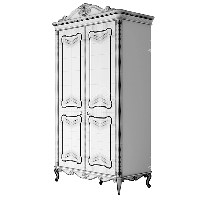 BUCZYNSKI Murry Collection Cabinet - Solid Wood, Antique Handles 3D model image 6