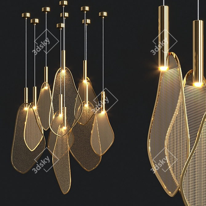 Ria Pendant Light: Sleek and Stylish 3D model image 1