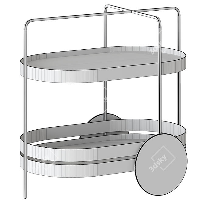 Grace Salon Trolley: Versatile, Stylish and Convenient 3D model image 3