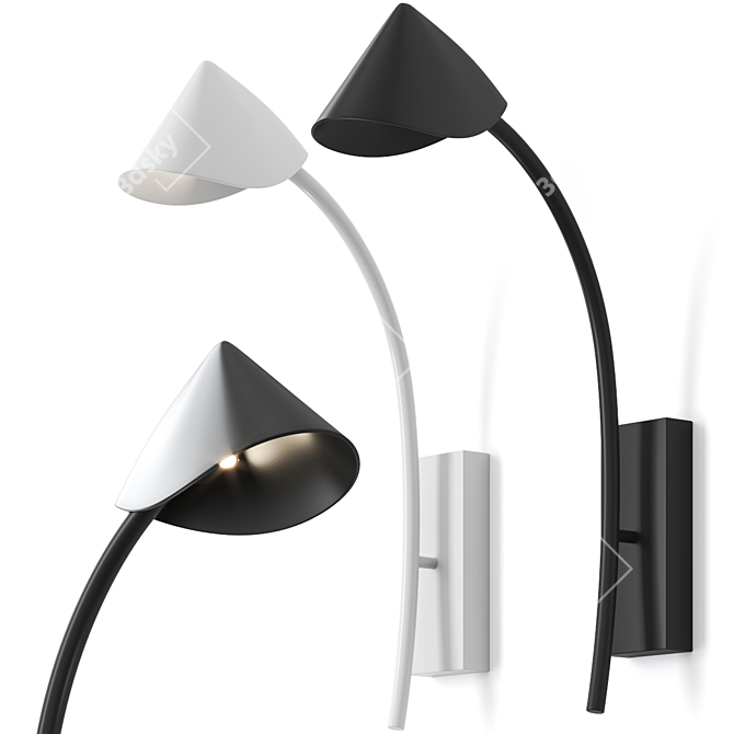 Capuccina Wall Lamp: Elegant and Versatile 3D model image 1