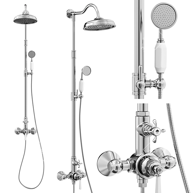 Luxury Renaissance Shower: Jacob Delafon CLÉO 3D model image 1