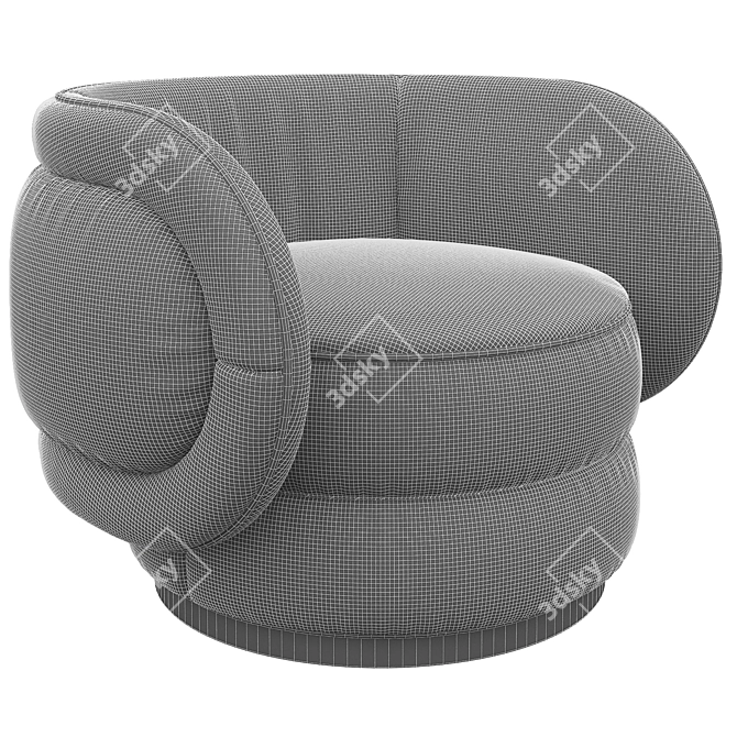 Dyor Mania Armchair: Realistic 3D Model for 3ds Max 3D model image 3