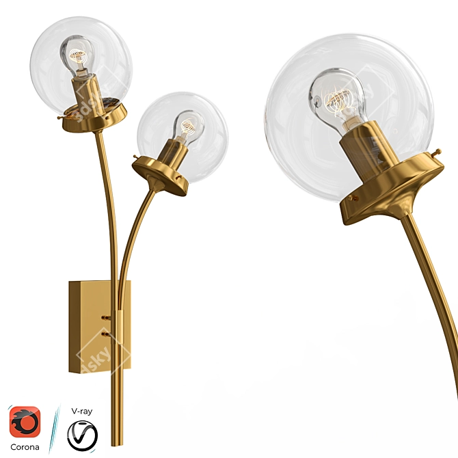 Nimes Wall: Modern Design Lamps 3D model image 1