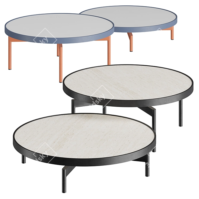 GANDIABLASCO ONDE | Versatile Outdoor and Indoor Table 3D model image 4