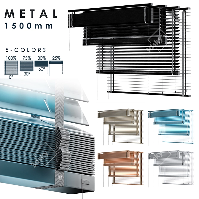 Versatile METAL Blind 1500mm 3D model image 1