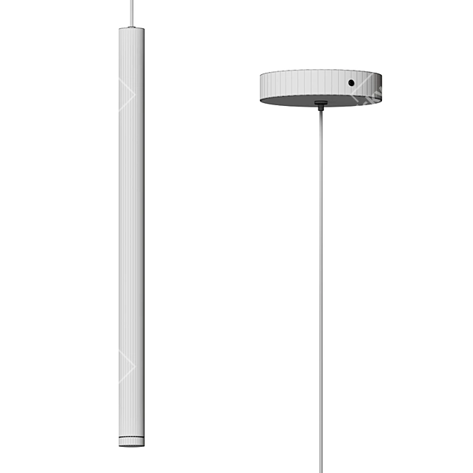 Sleek Navada LED Pendant 3D model image 4