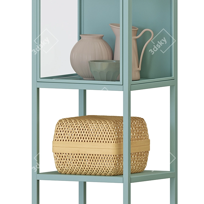 Modern Glass Door Cabinets for Stylish Storage 3D model image 3