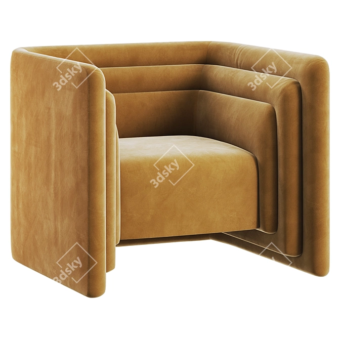 Luxury Saint-Germain Armchair by Fabrice Juan 3D model image 1