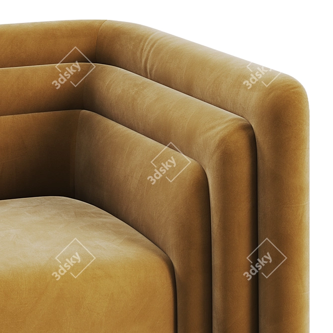 Luxury Saint-Germain Armchair by Fabrice Juan 3D model image 4