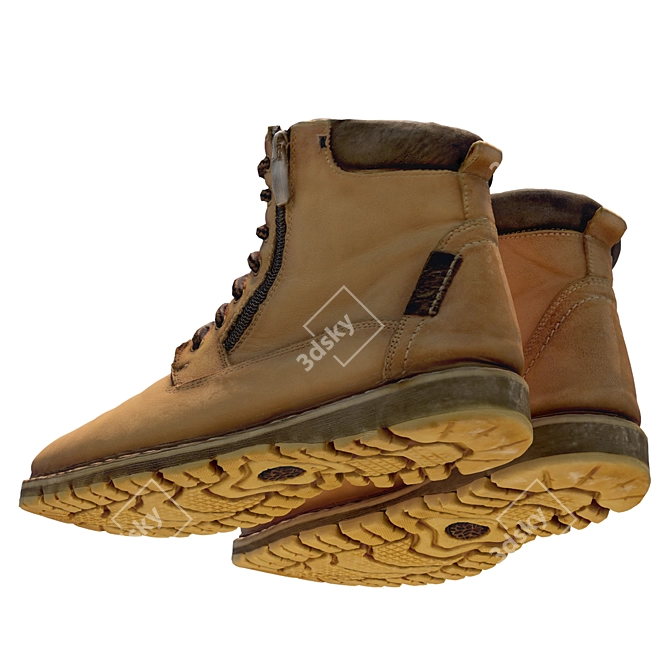 360-Degree Scanned Boots: High-Resolution Textured Design 3D model image 7