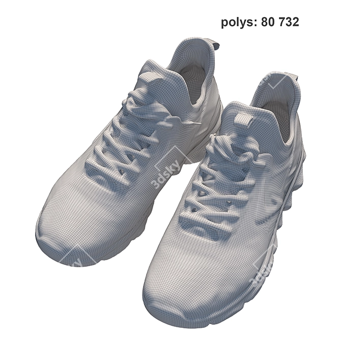 360-Degree Scanned Sneakers with High-Res Textures 3D model image 5