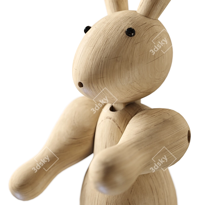 Kay Bojesen PBR Bear and Rabbit Figurine Collection 3D model image 5