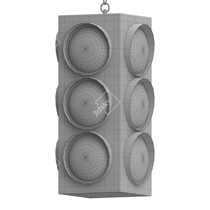 Retro Traffic Light Chandelier 3D model image 2