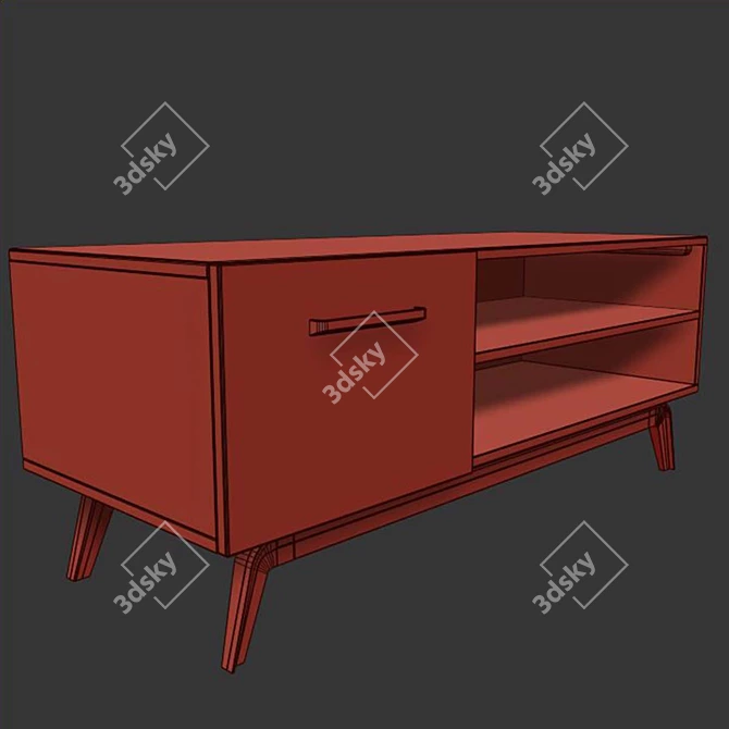 Tim Fenby's Mango Wood TV Stand 3D model image 3