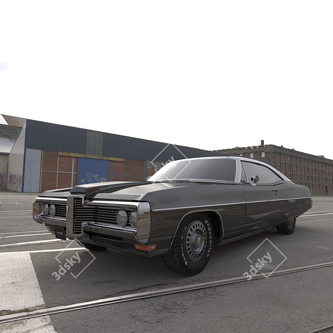 Classic Pontiac Bonneville 1968 3D model image 2