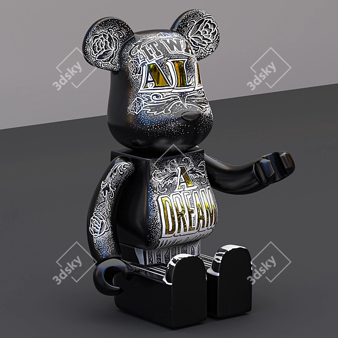 Poseable Bearbrick Toy 3D model image 2