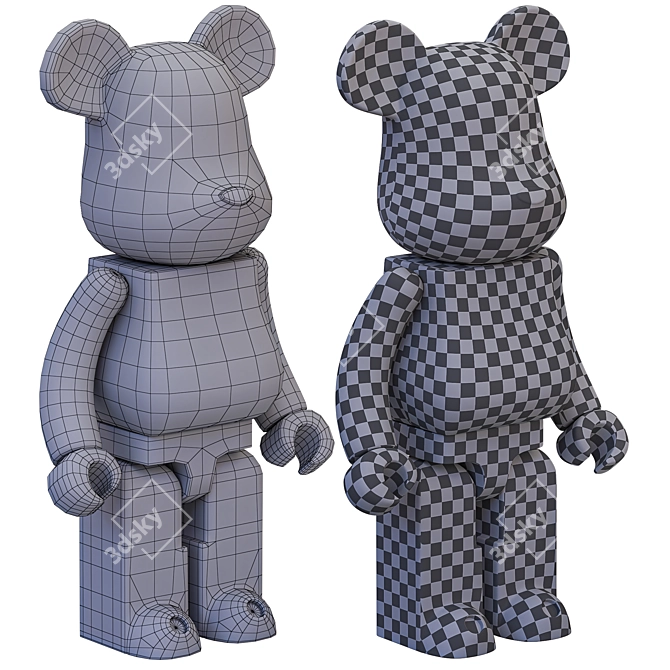 Poseable Bearbrick Toy 3D model image 5