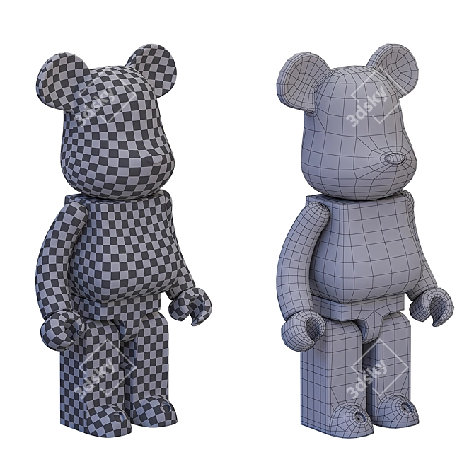 Poseable Bearbrick Toy 3D model image 10