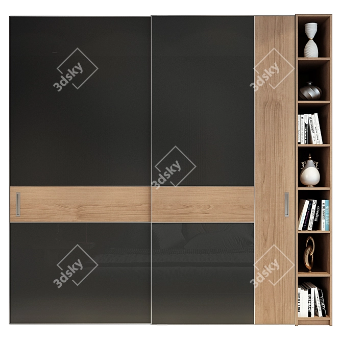 Modern Moviment Closet with Decor 3D model image 1